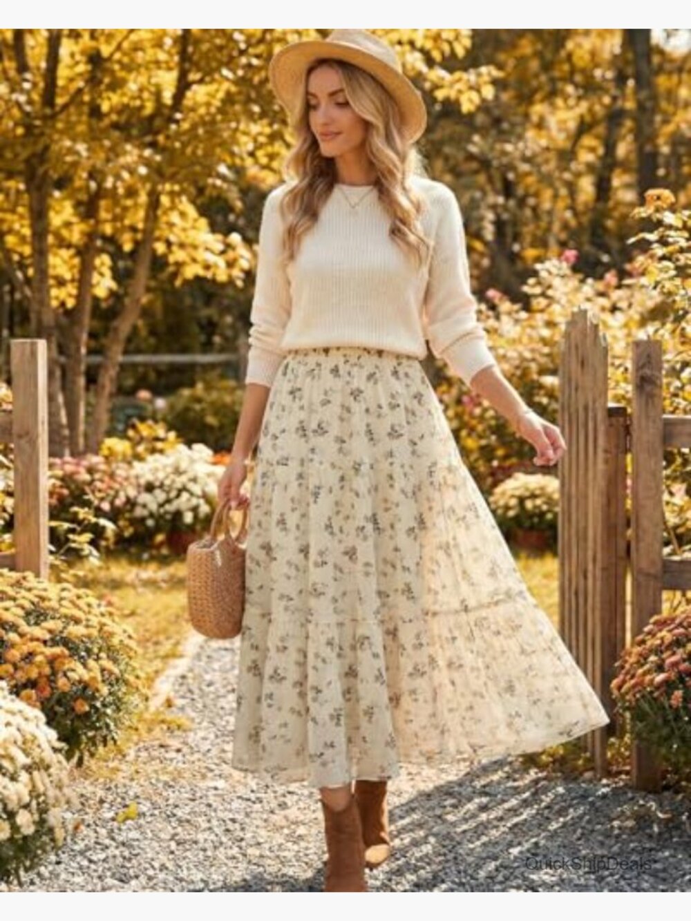 Chiffon Pleated Maxi Skirt High Waisted Flowy Long Skirt with Lining Boho - Picture 3 of 7